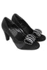 Casa Couture Antoinette Black Suede Heels