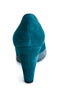Casa Couture Antoinette Teal Suede Heels