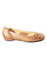 Casa Couture Carolyn Brushed Gold Leather Flats