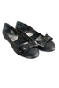 Casa Couture Anastasia Black Satin Flats