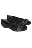 Casa Couture Diana Black Grey Suede Flats