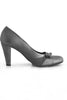 Casa Couture Victoria Silver Leather Heels