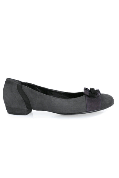 Casa Couture Diana Grey Suede Flats