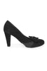 Casa Couture Elizabeth Black Suede Heels