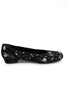 Casa Couture Sofia Black White Lace Flats