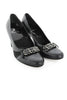 Casa Couture Victoria Black Leather Heels
