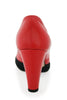 Casa Couture Victoria Red Leather Heels