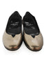 Casa Couture Sofia Gold Leather Flats