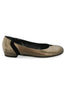 Casa Couture Sofia Gold Leather Flats