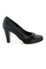 Casa Couture Victoria Black Leather Heels