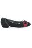 Casa Couture Diana Black Magenta Suede Flats