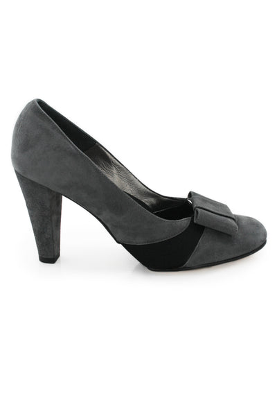 Casa Couture Jackie Grey Suede Heels