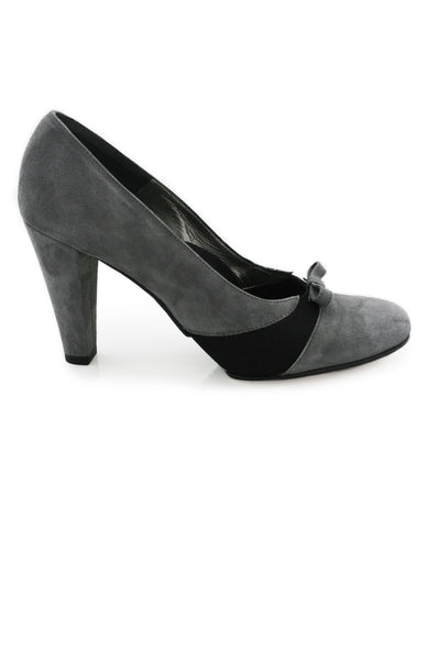 Casa Couture Margaret Grey Suede Heels