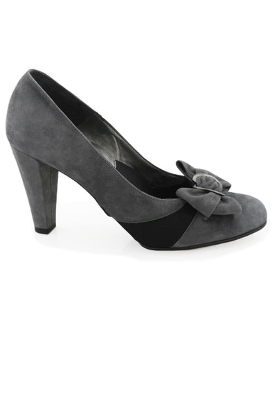 Casa Couture Elizabeth Grey Suede Heels