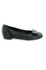 Casa Couture Anastasia Black Leather Flats