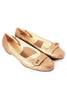 Casa Couture Carolyn Brushed Gold Leather Flats