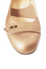 Casa Couture Carolyn Brushed Gold Leather Flats