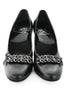 Casa Couture Victoria Black Leather Heels