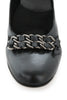 Casa Couture Victoria Black Leather Heels